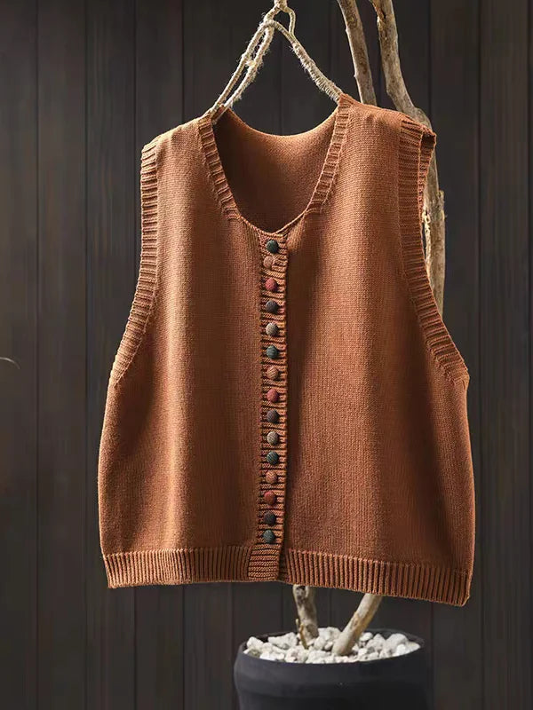 Kvinders Strikket Vest med Klassisk Design 5