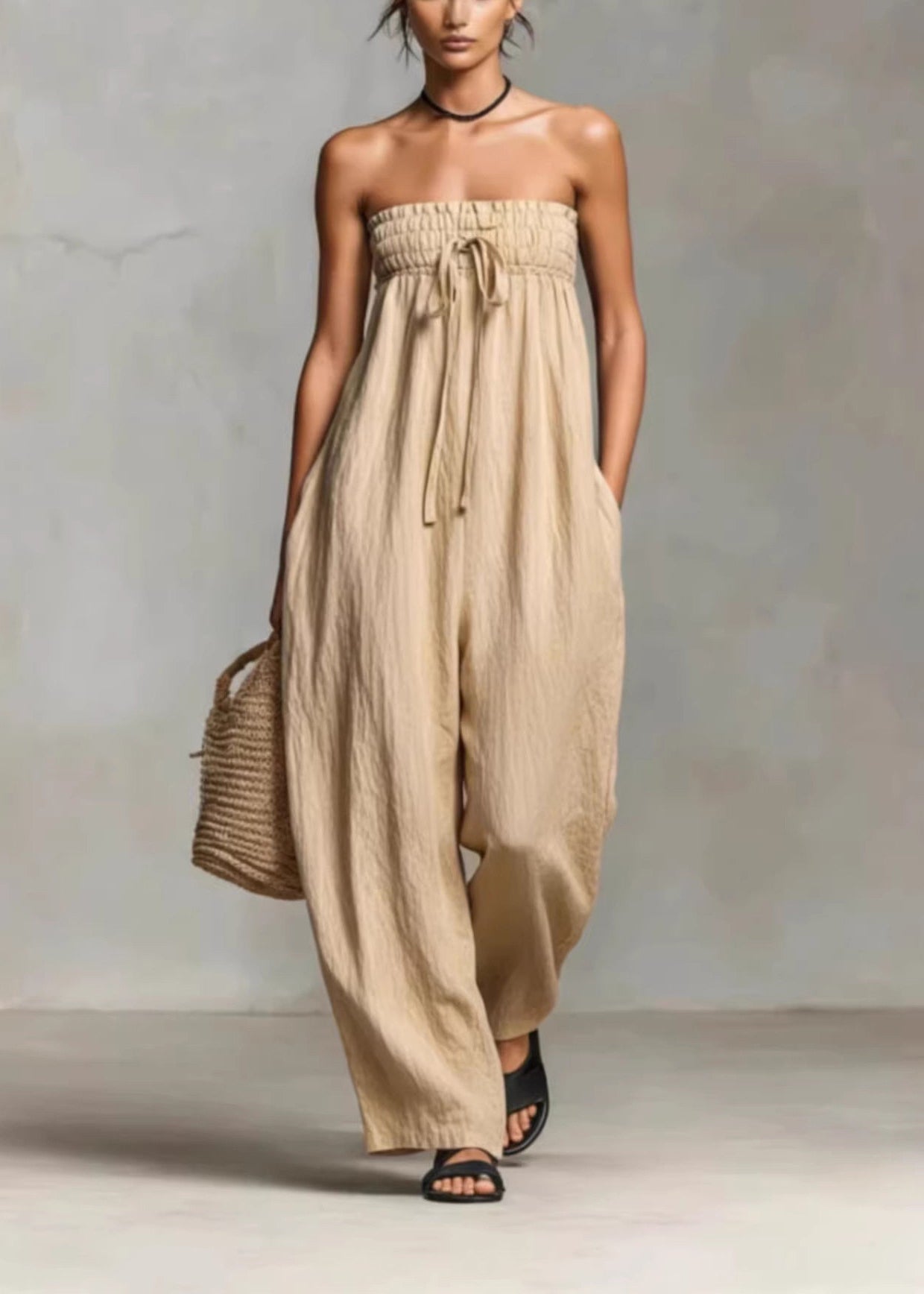 Kvinders Stropløs Jumpsuit Ærmeløs Casual 3