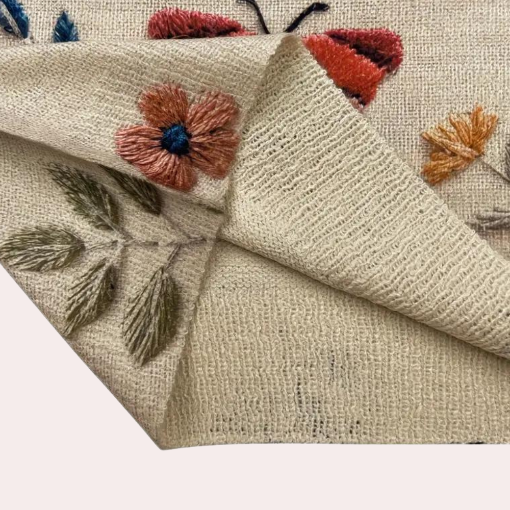 Kvinders Sweater Blomsterdesign Rummelig 4