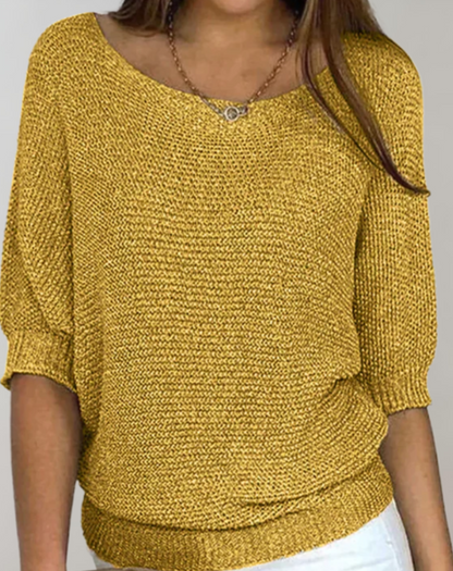Kvinders Sweater Rund Hals Mellemlange Ærmer Casual 2