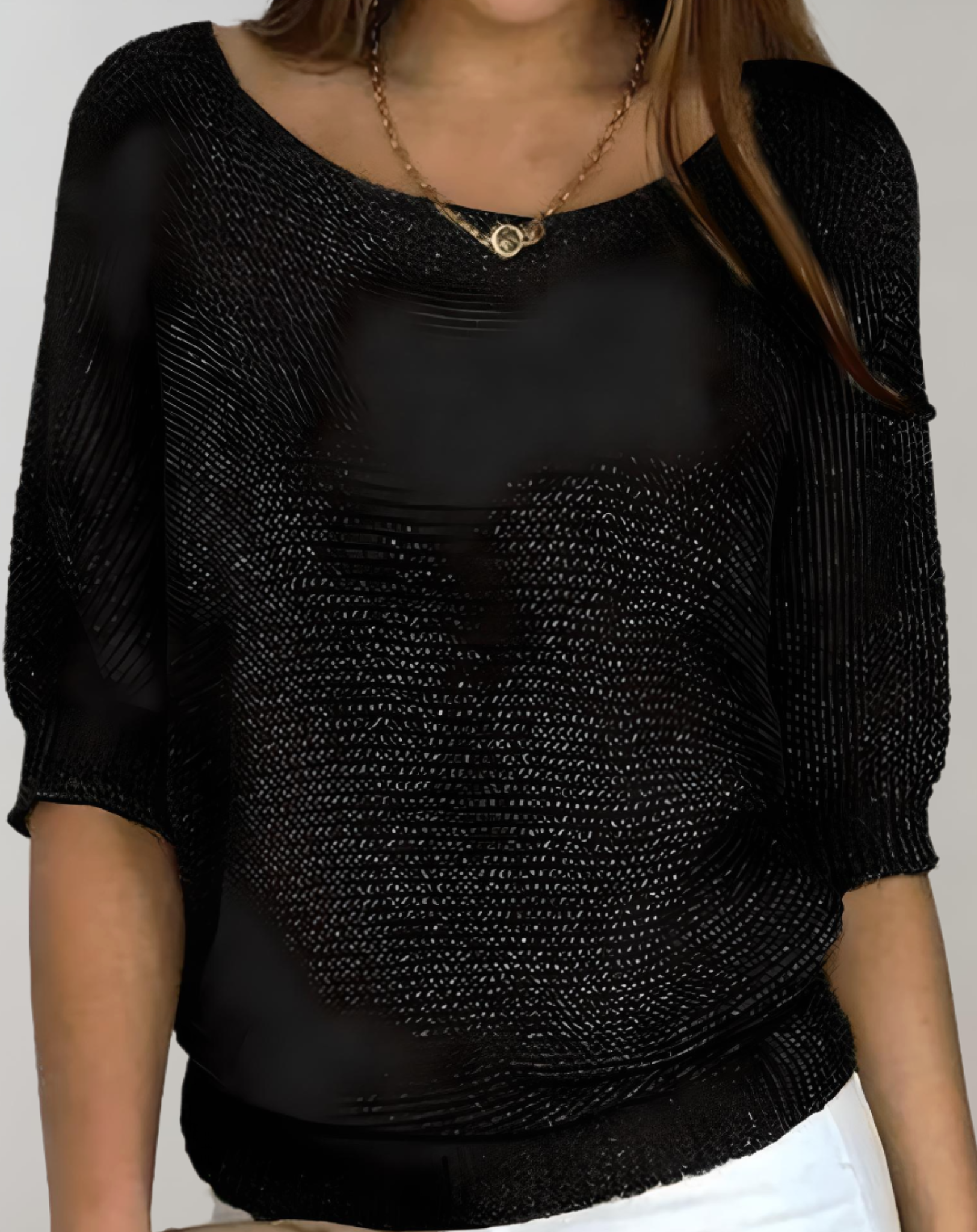 Kvinders Sweater Rund Hals Mellemlange Ærmer Casual 4