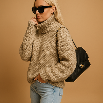 Kvinders Sweater Strikket Klassisk Stil 1
