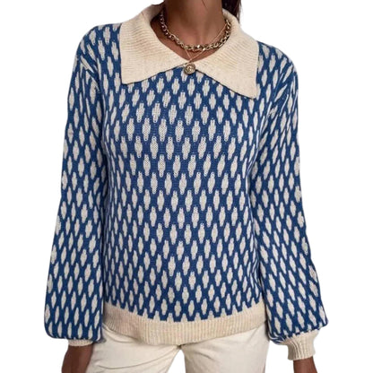 Kvinders Sweater med Kravedetaljer Trendy Design 0
