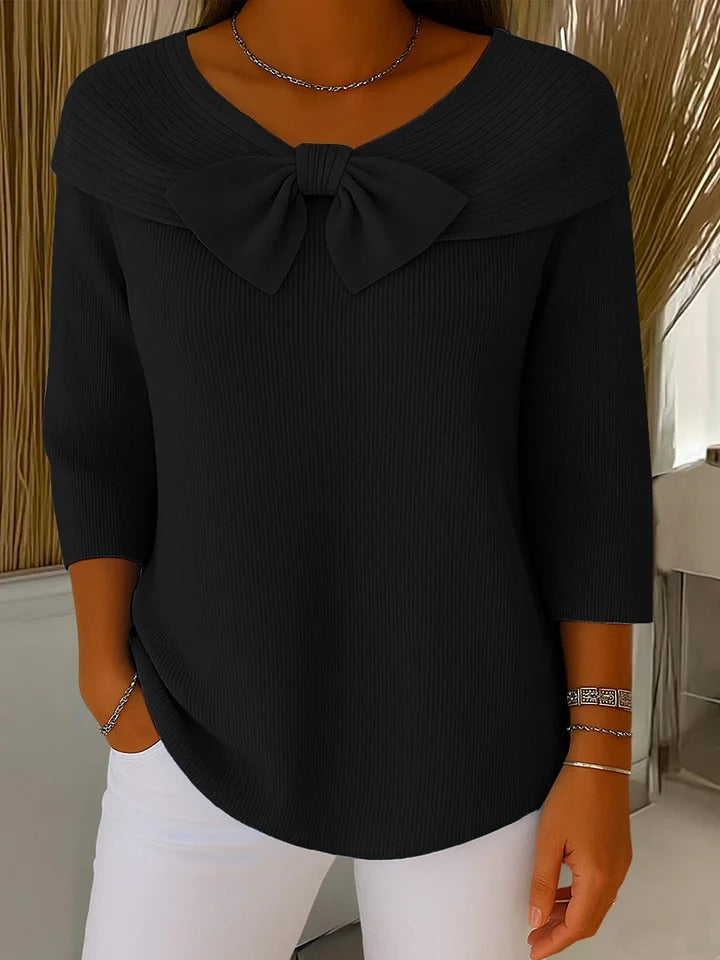 Kvinders Sweater med Sløjfe Detalje Romantisk Stil 5