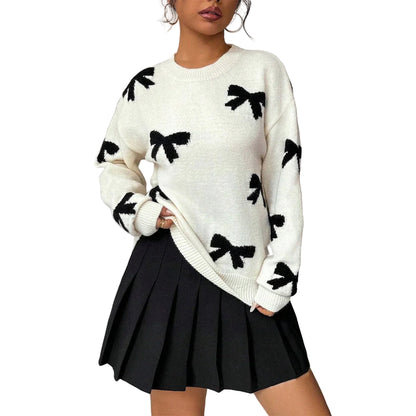 Kvinders Sweater med Sløjfedetalje 0