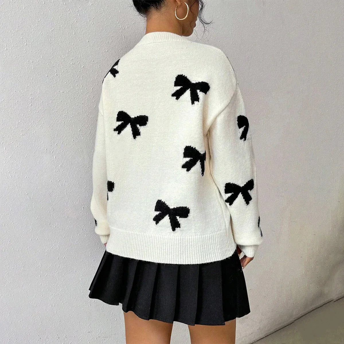 Kvinders Sweater med Sløjfedetalje 1