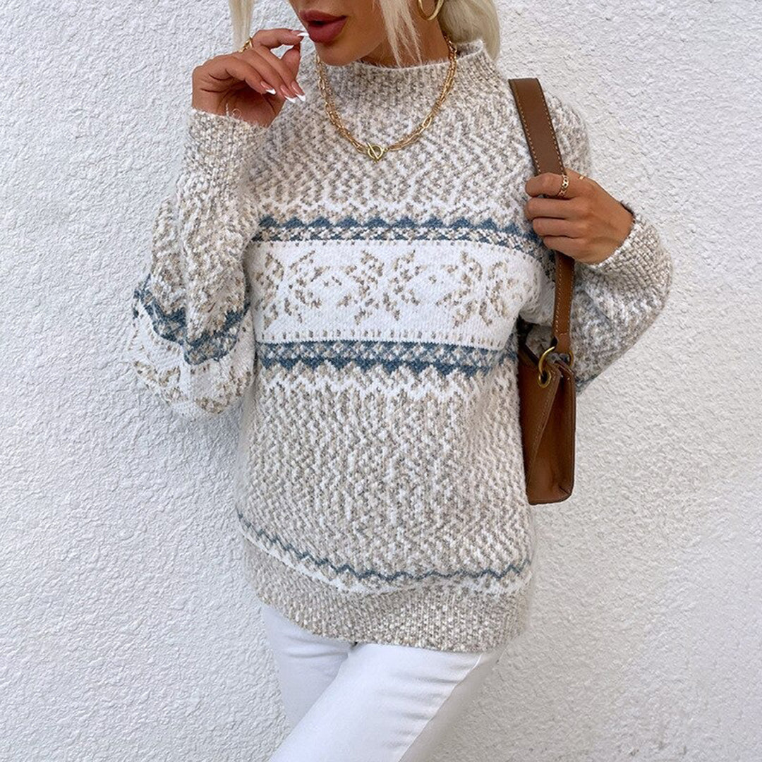 Kvinders Sweater med Snefnugmønster 3