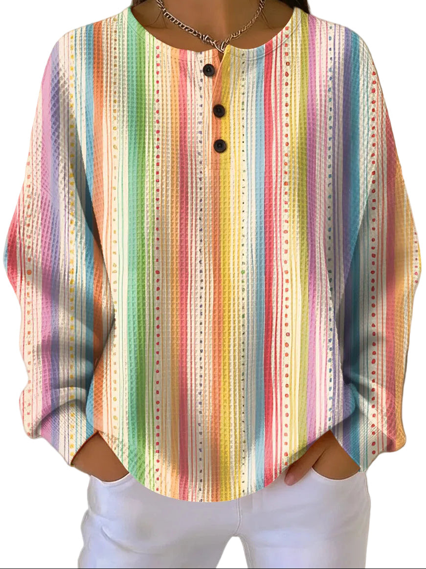 Kvinders Sweater med Vaffelmønster Afslappet Stil 0