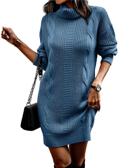 Kvinders Sweaterkjole Ribstrikket 0