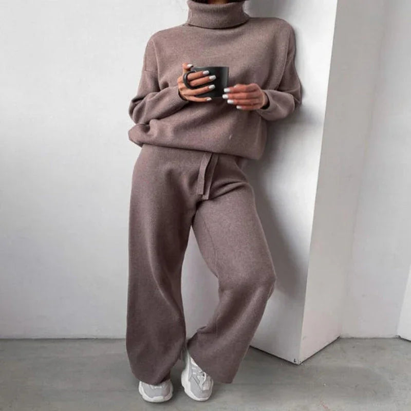Kvinders Sweatersæt Rullekrave 1