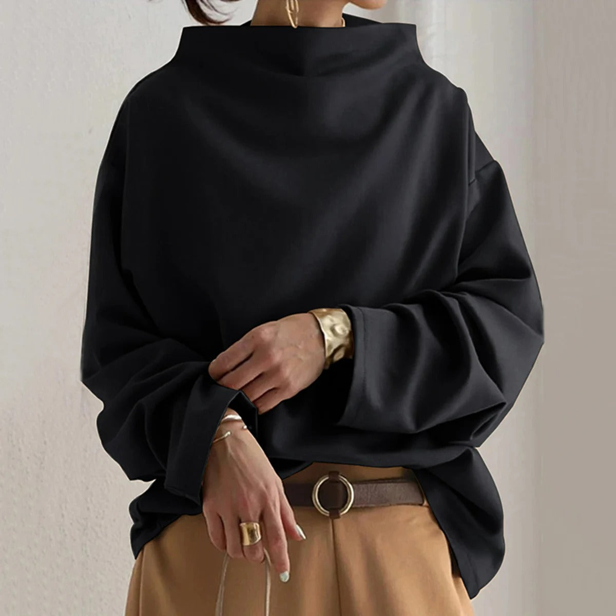 Kvinders Sweatshirt Rund Hals Afslappet Stil 5