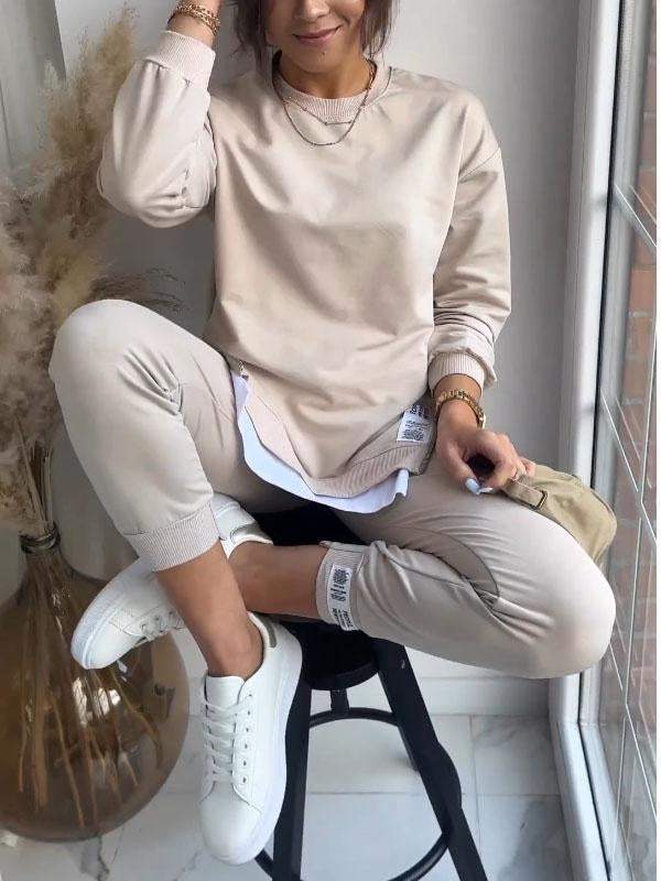 Kvinders Sweatshirt og Bukser Sæt Komfortabelt 4