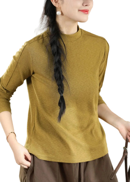 Kvinders T-shirt Top O-hals Patchwork Efterår 0