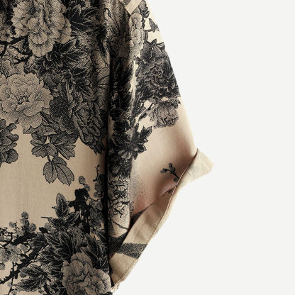 Kvinders T-shirt med Blomsterprint i Letvægtsmateriale 5