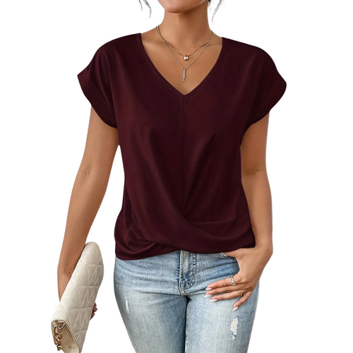Kvinders T-shirt med Sweetheart Udsnit 0