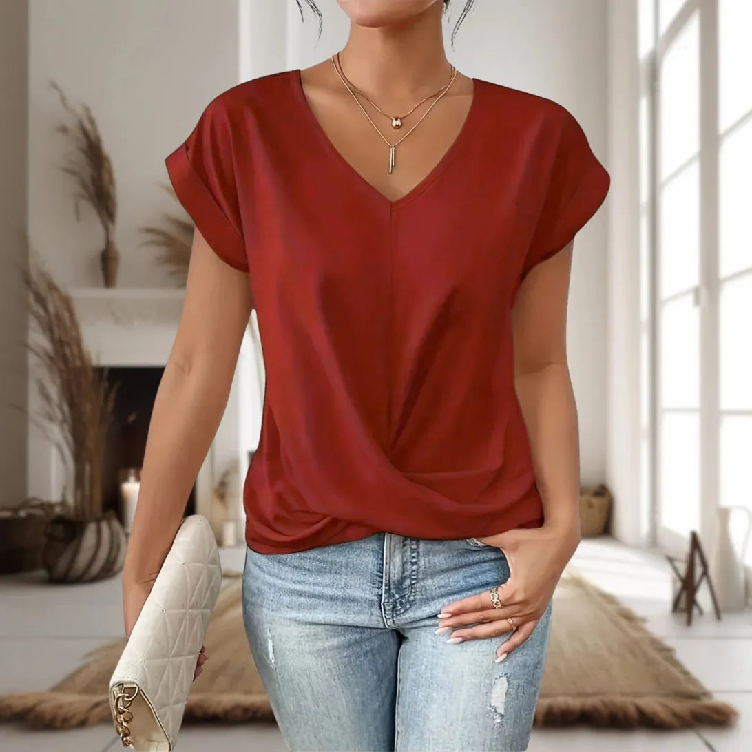 Kvinders T-shirt med Sweetheart Udsnit 3