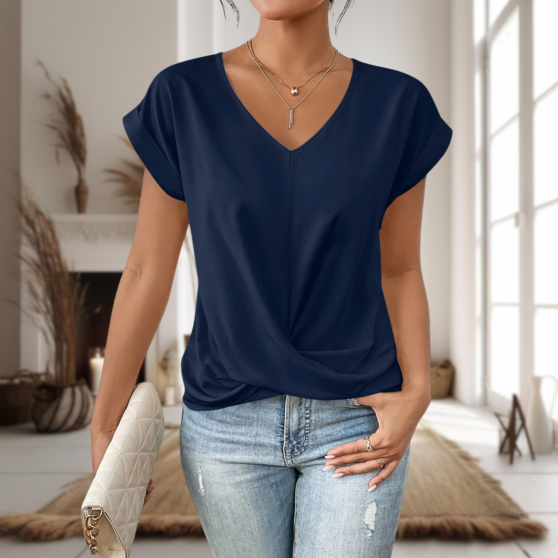 Kvinders T-shirt med Sweetheart Udsnit 4