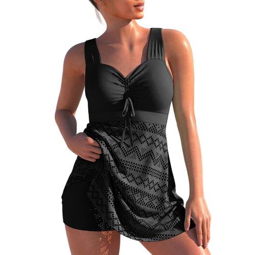 Kvinders Tankini Sæt Med Polstring Mønsteret To-Delt Design Holdbart Materiale 0