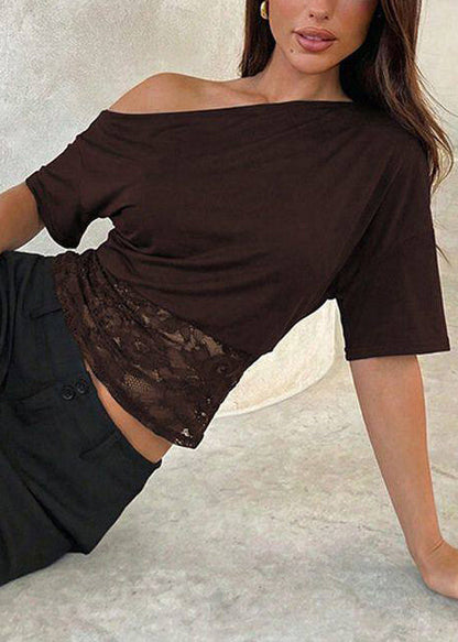 Kvinders Tanktop Høj Hals Patchwork Design 1