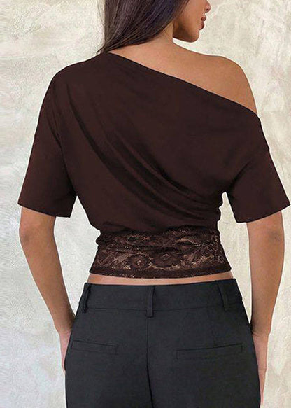 Kvinders Tanktop Høj Hals Patchwork Design 3