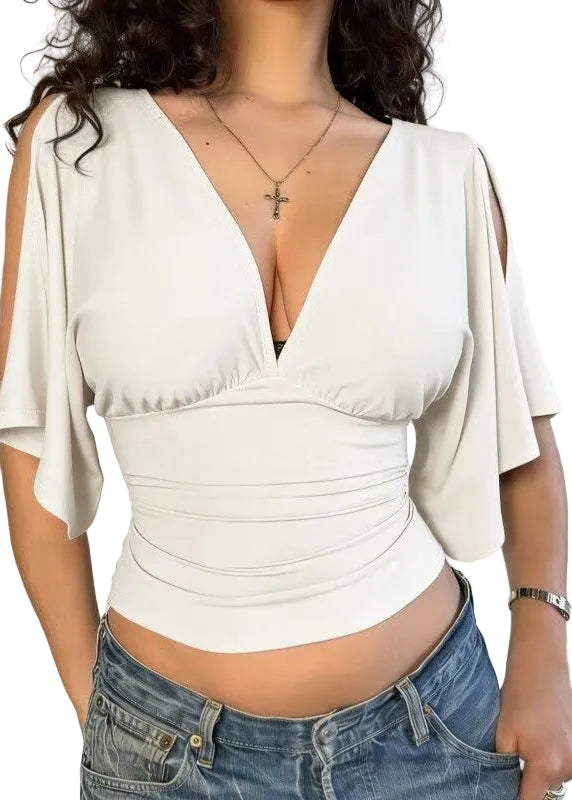 Kvinders Tanktop med Deep-V Udsnit 0
