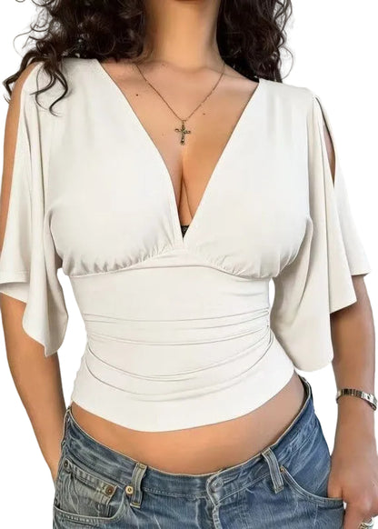 Kvinders Tanktop med Deep-V Udsnit 0