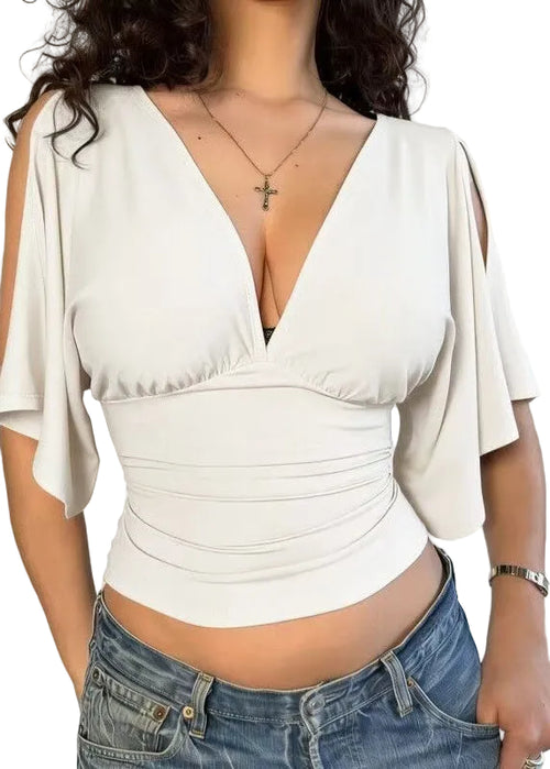 Kvinders Tanktop med Deep-V Udsnit 0