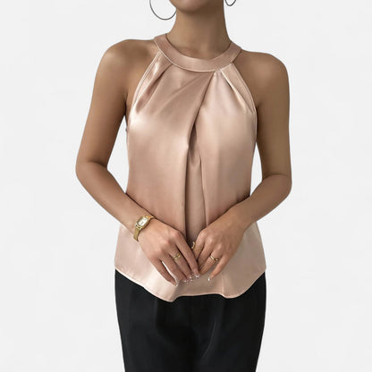 Kvinders Tanktop med Plisseret Front og Drapering 3