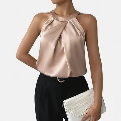 Kvinders Tanktop med Plisseret Front og Drapering 5