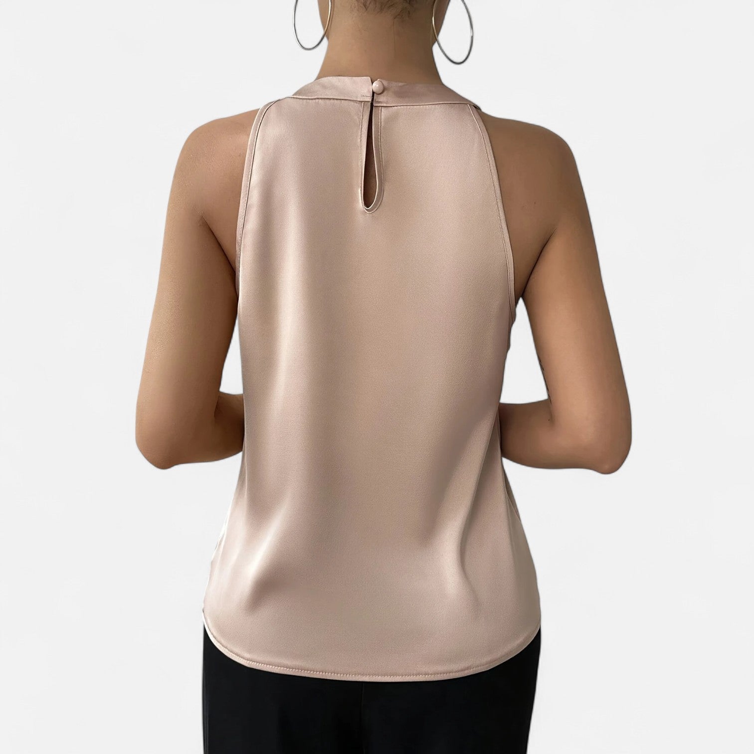 Kvinders Tanktop med Plisseret Front og Drapering 6