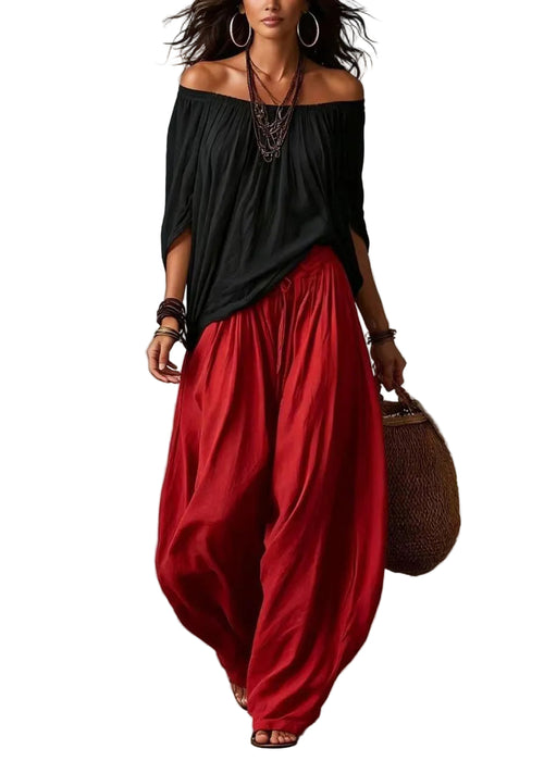 Kvinders To-delt Sæt Oversized Cold Shoulder Med Batwing Ærmer 0