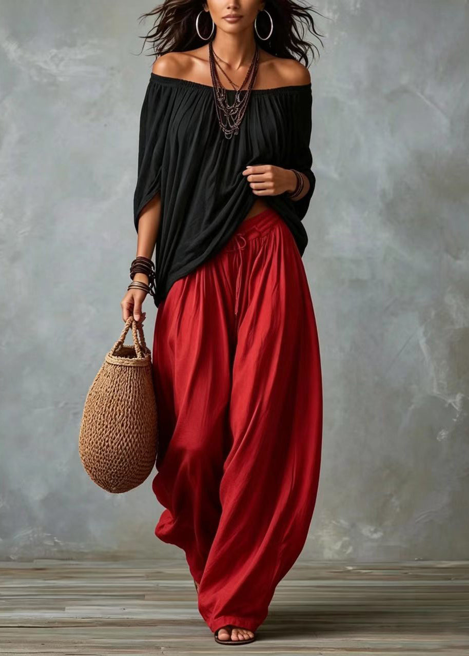 Kvinders To-delt Sæt Oversized Cold Shoulder Med Batwing Ærmer 2