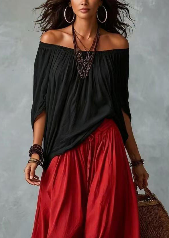 Kvinders To-delt Sæt Oversized Cold Shoulder Med Batwing Ærmer 3