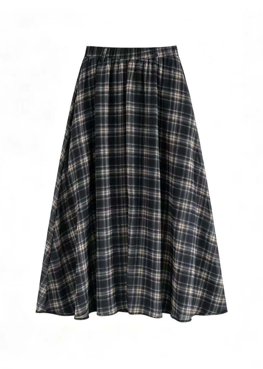 Kvinders To-delt Sæt med Rutet One Shoulder Design 4