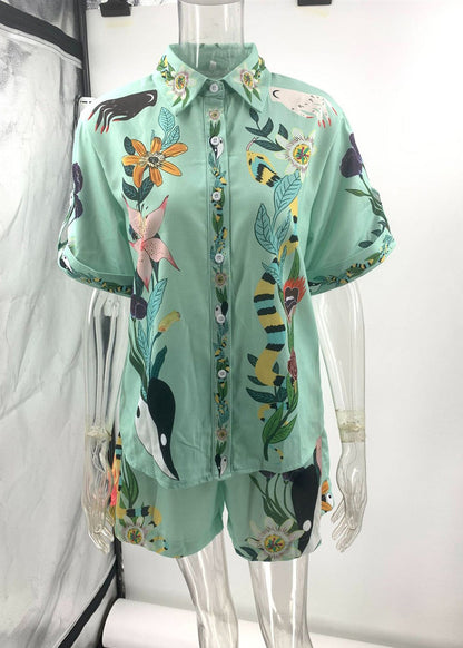 Kvinders To Stykker Sæt Oversized Print 4