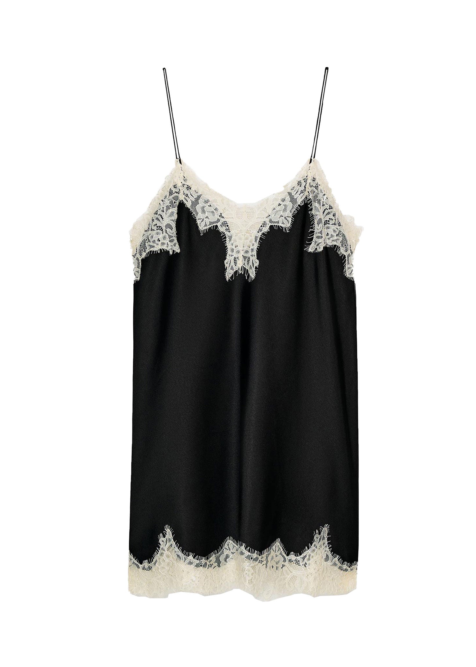 Kvinders Top med Blondepatchwork og Spaghetti Stropper 4