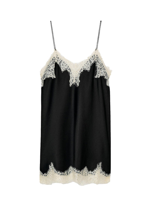 Kvinders Top med Blondepatchwork og Spaghetti Stropper 4