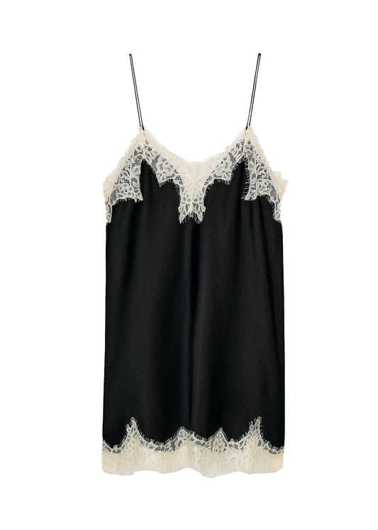 Kvinders Top med Blondepatchwork og Spaghetti Stropper 4