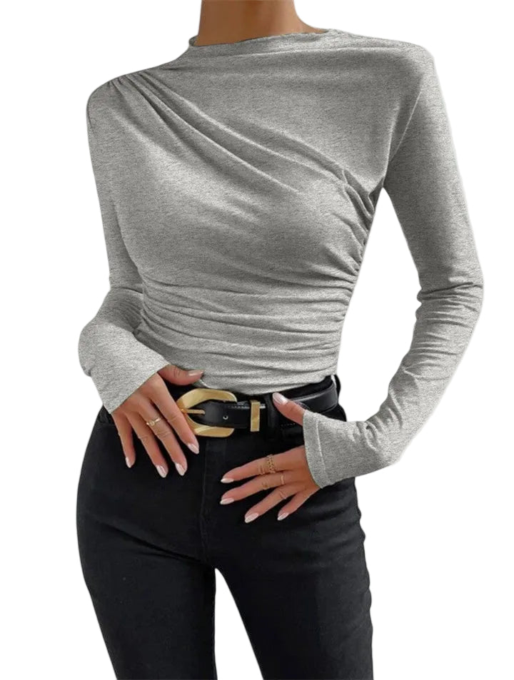 Kvinders Top med Plisseret Design 0