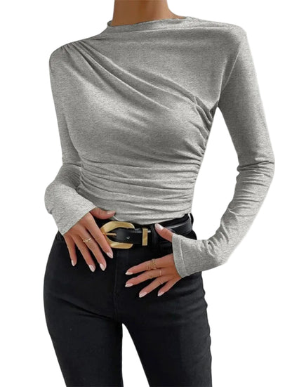 Kvinders Top med Plisseret Design 0