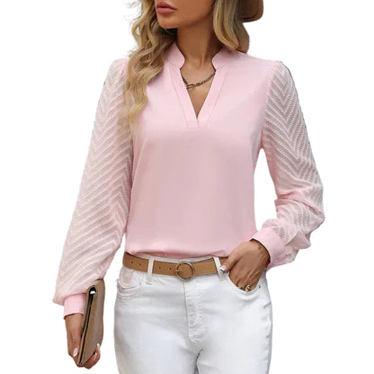 Kvinders Top med V-udskæring Casual Elegant Design 0