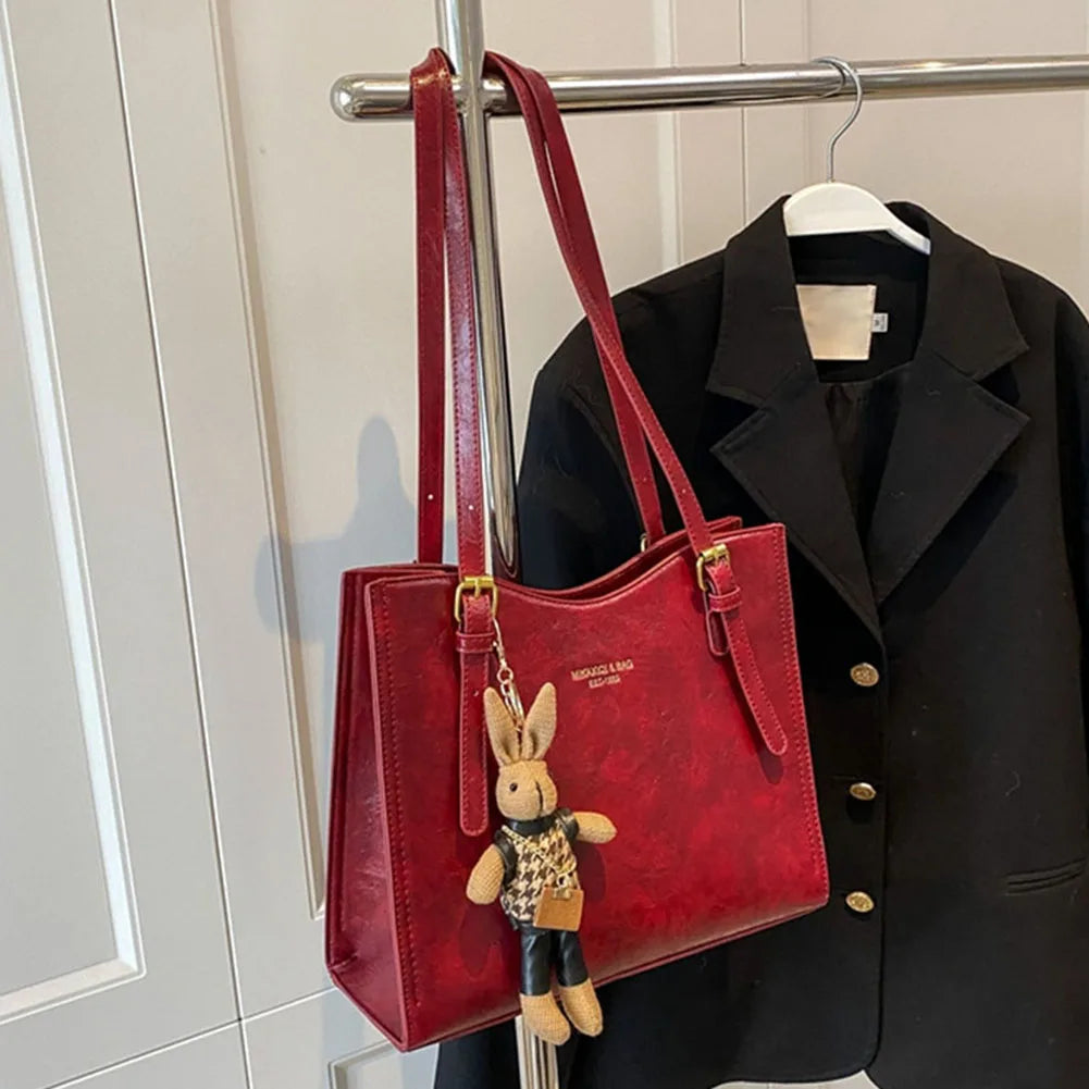 Kvinders Tote Taske med Detachable Kanin Charm 5