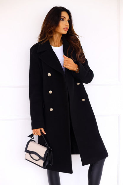 Kvinders Trenchcoat Dobbeltradet Design med Skræddersyet Talje 4