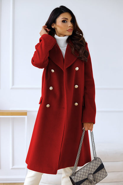 Kvinders Trenchcoat Dobbeltradet Design med Skræddersyet Talje 8