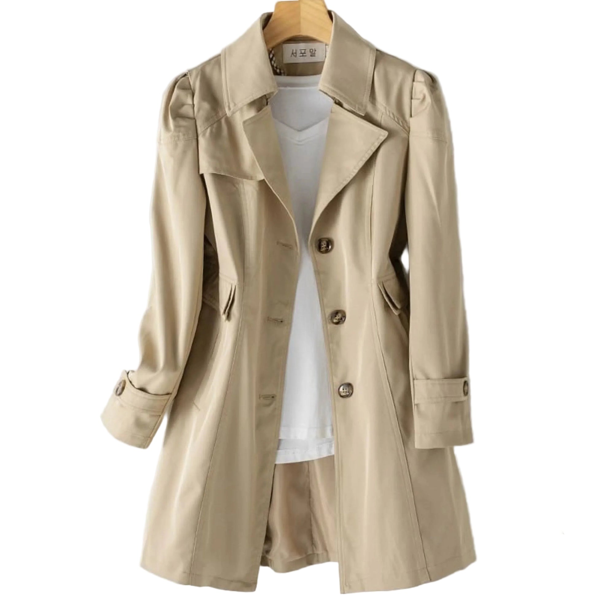 Kvinders Trenchcoat Klassisk Stil 0
