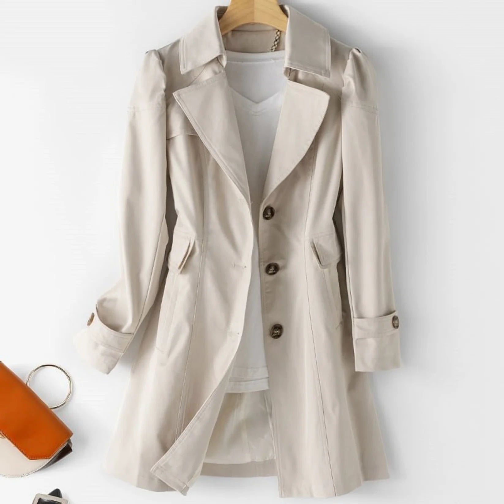 Kvinders Trenchcoat Klassisk Stil 1