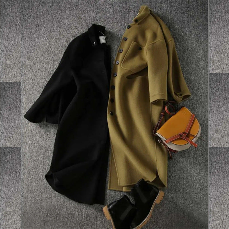 Kvinders Trenchcoat Tidløs Stil Lang Jakke 3