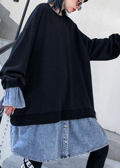 Kvinders Tunika Kjole med Patchwork Design 1