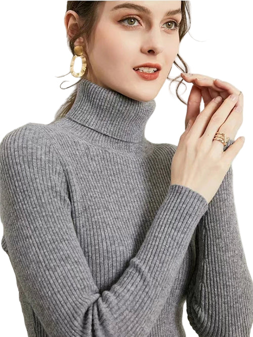 Kvinders Turtleneck Jumper Strikket Materiale Casual 0