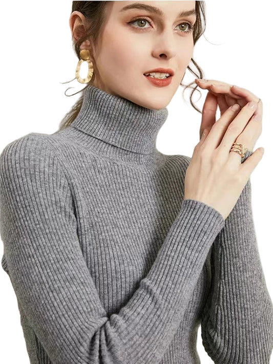Kvinders Turtleneck Jumper Strikket Materiale Casual 0